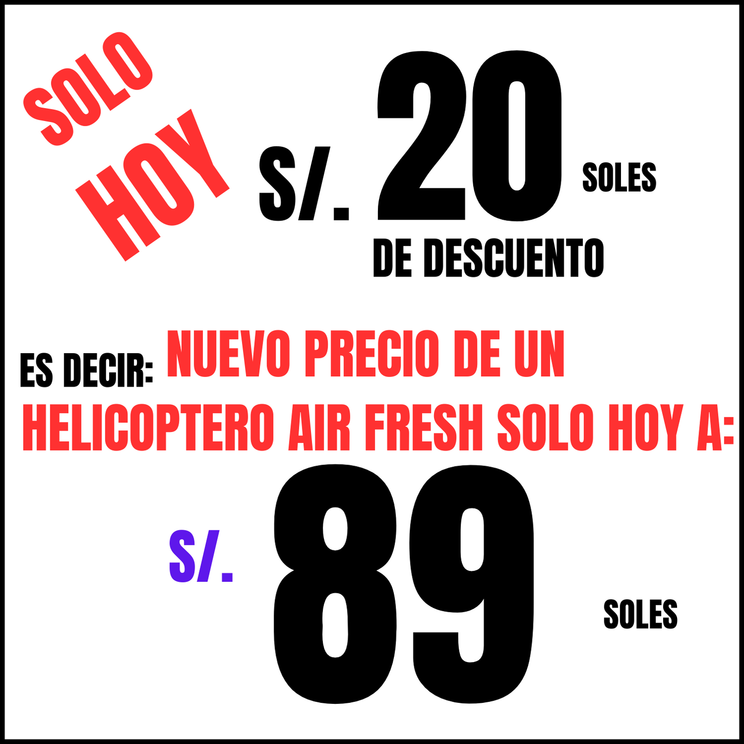 HELICOPTERO AIR FRESH